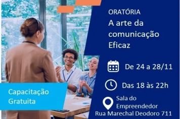 Cursos gratuitos de Oratória e Marketing estão com inscrições abertas em Amambai
