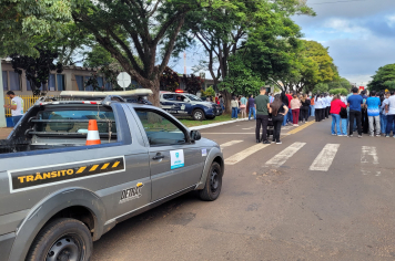 PM e DETRAT realizam ação conjunta durante celebração de Corpus Christi em Amambai