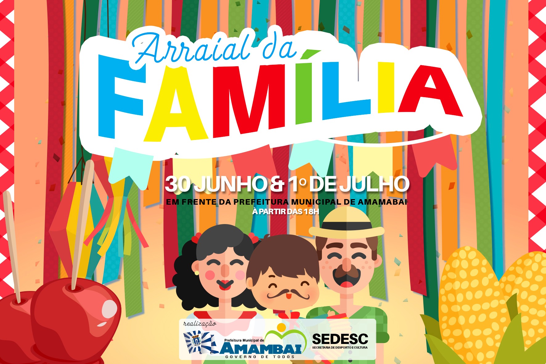 Arraial da Família acontece na próxima sexta-feira (30) e Sábado (01) em Amambai.