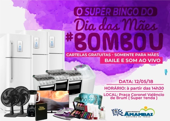 O Super Bingo do Dia das Mães Bombou!