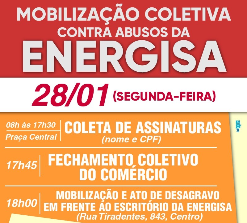 Prefeitura de Amambai e Câmara de Vereadores realizam mobilização contra abusos da Energisa