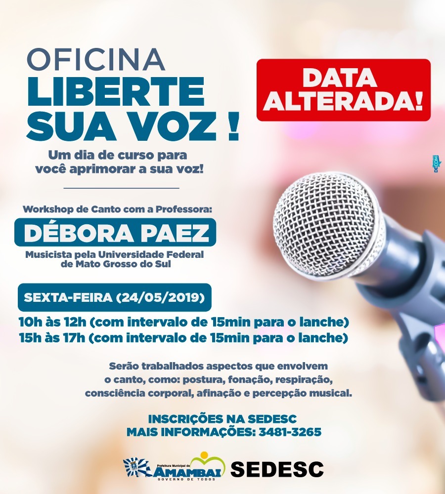 SEDESC realiza workshop de canto para músicos de Amambai