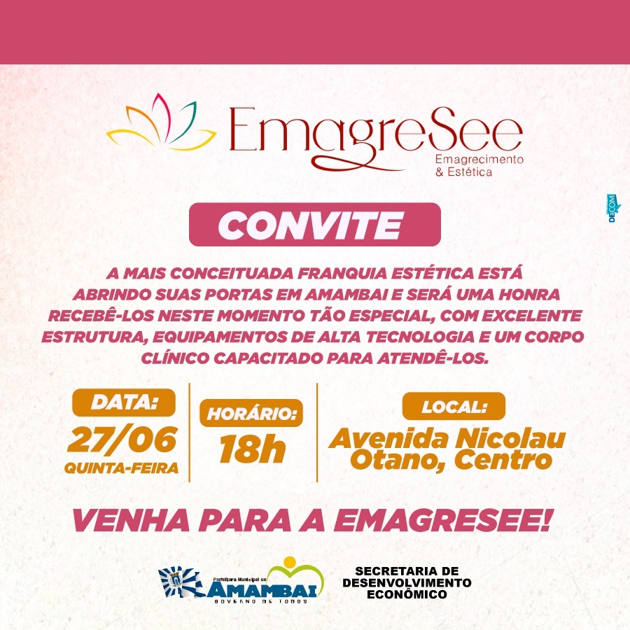 EmagreSee será inaugurada nesta quinta-feira