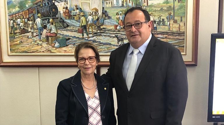 Prefeito de Amambai parabeniza a Ministra Tereza Cristina pelo solícito atendimento