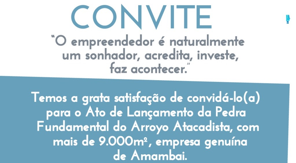 Proprietário e Prefeitura de Amambai lançam Pedra Fundamental do Arroyo Atacadista na segunda