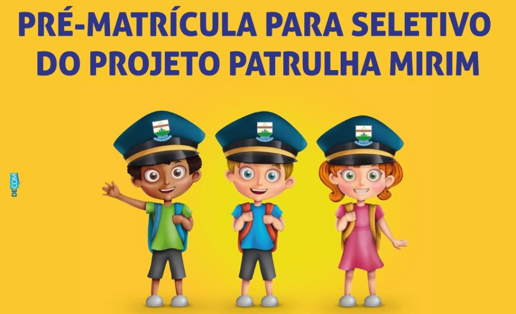 Pré-matrículas para Patrulha Mirim serão abertas no mês de fevereiro