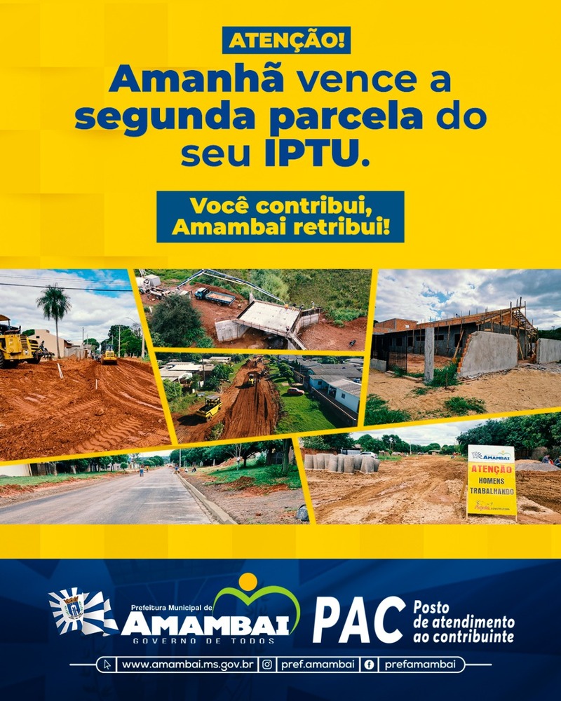 Não perca o prazo: 2ª parcela do IPTU vence amanhã