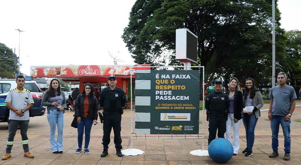 Detrat de Amambai encerra ações do Maio Amarelo com blitz educativa
