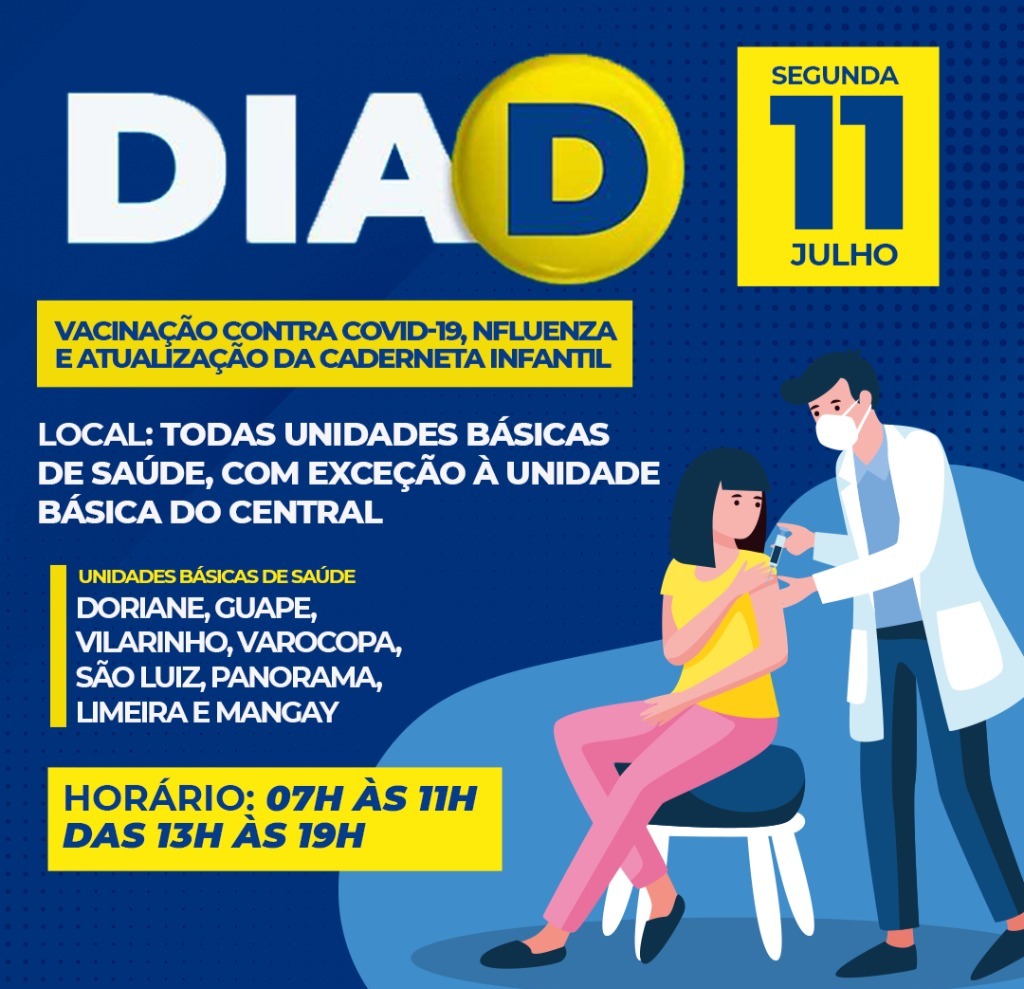 Unidades de saúde de Amambai terão horário estendido na segunda-feira para imunização
