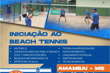 Capacitação gratuita em Beach Tennis começa nesta sexta-feira (29) em Amambai