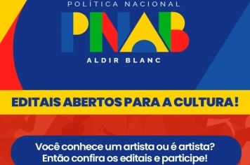 OPORTUNIDADE PARA ARTISTAS: EDITAIS CULTURAIS ABERTOS