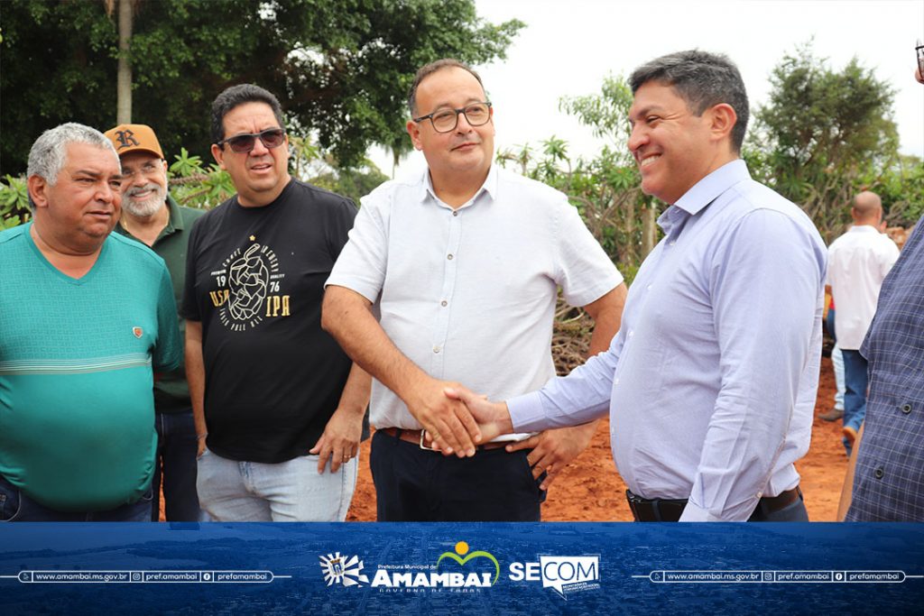 Diretores do Banco de Brasília (BRB) visitam Amambai para acompanharem o andamento de obras de infraestrutura