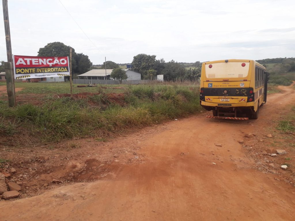 Secretaria de Infraestrutura informa sobre interdição da ponte na estrada Boiadeira