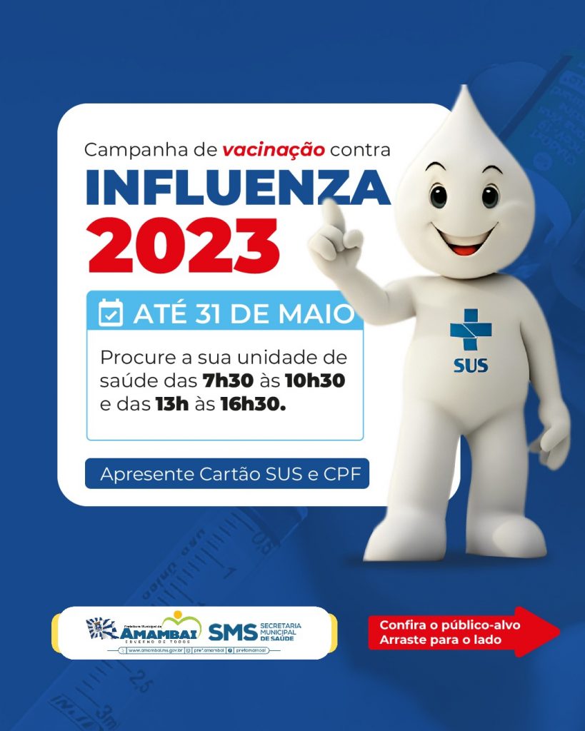 Vacinação contra Influenza em Amambai acontece até 31 de maio