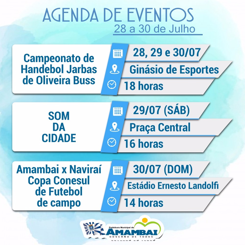 Final de semana promete ser animado em Amambai