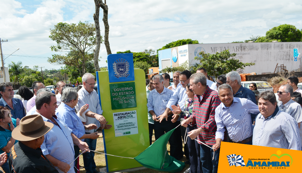 Governador Reinaldo Azambuja e prefeito Dr. Bandeira inauguram obra de recuperação da Rodovia MS-156