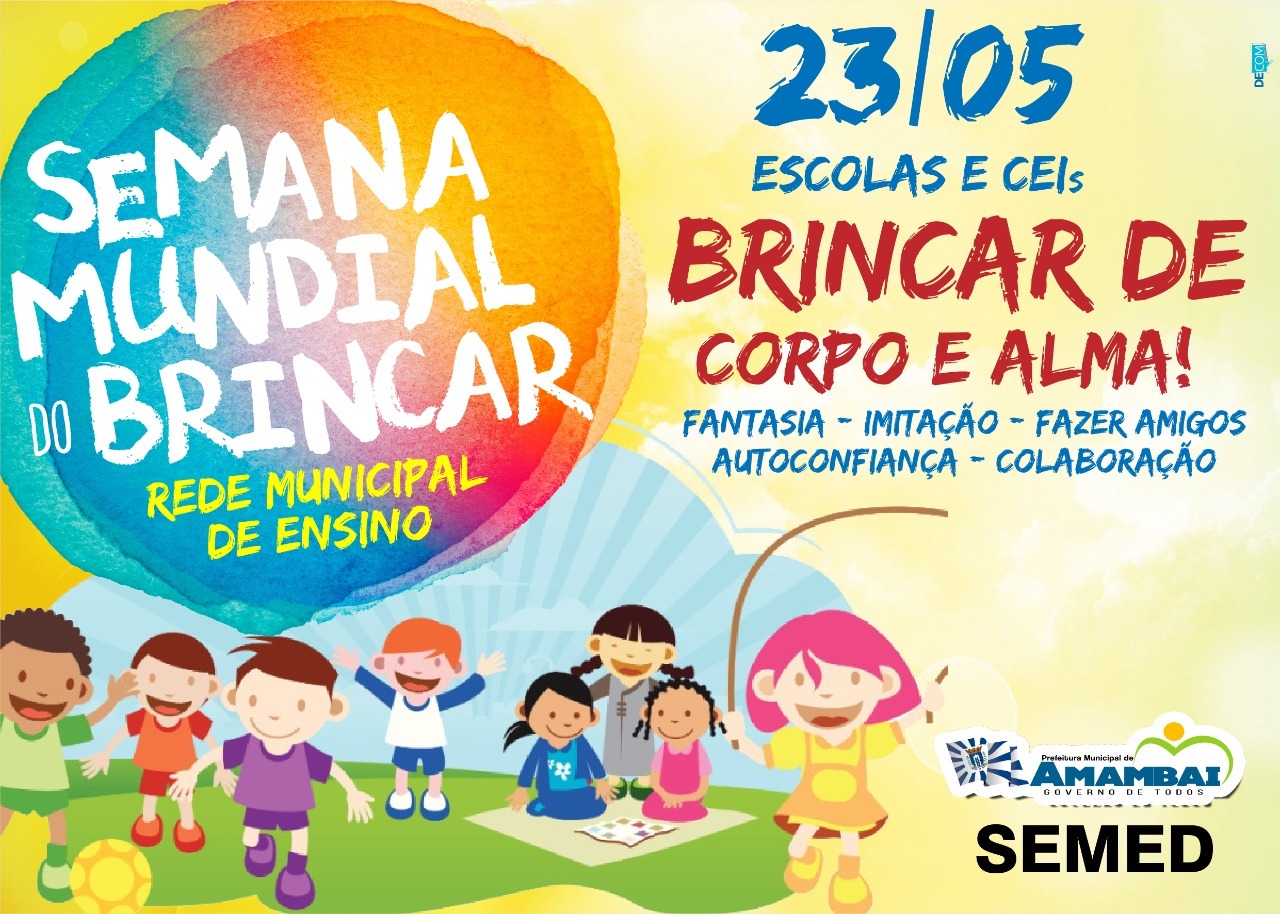 Rede Municipal de Amambai comemora Dia do Brincar com crianças