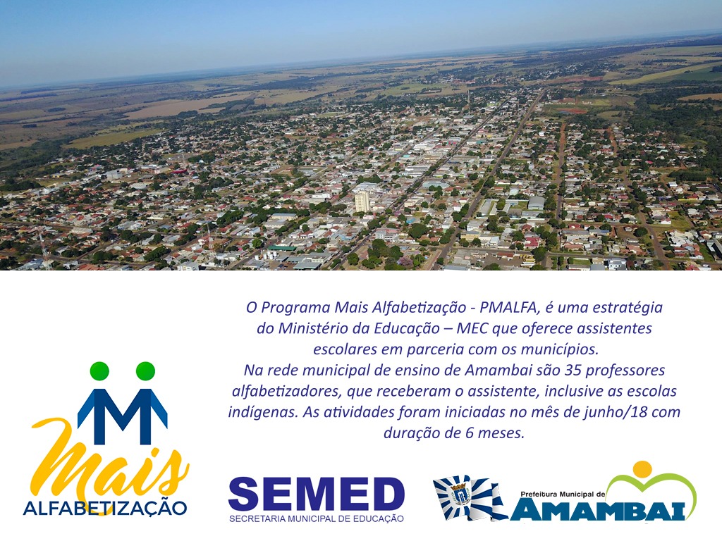 Parceria entre Município de Amambai e MEC garantem assistente de alfabetização em sala de aula.