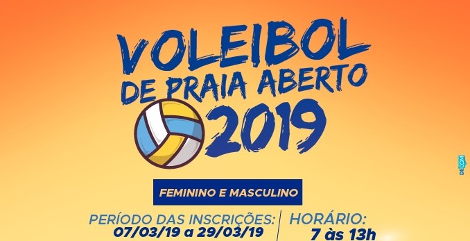 Inscrições para Torneio de Voleibol de Praia já estão abertas