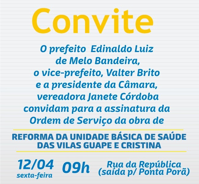 Prefeito assina ordem de serviço de reforma no posto da Vila Guape