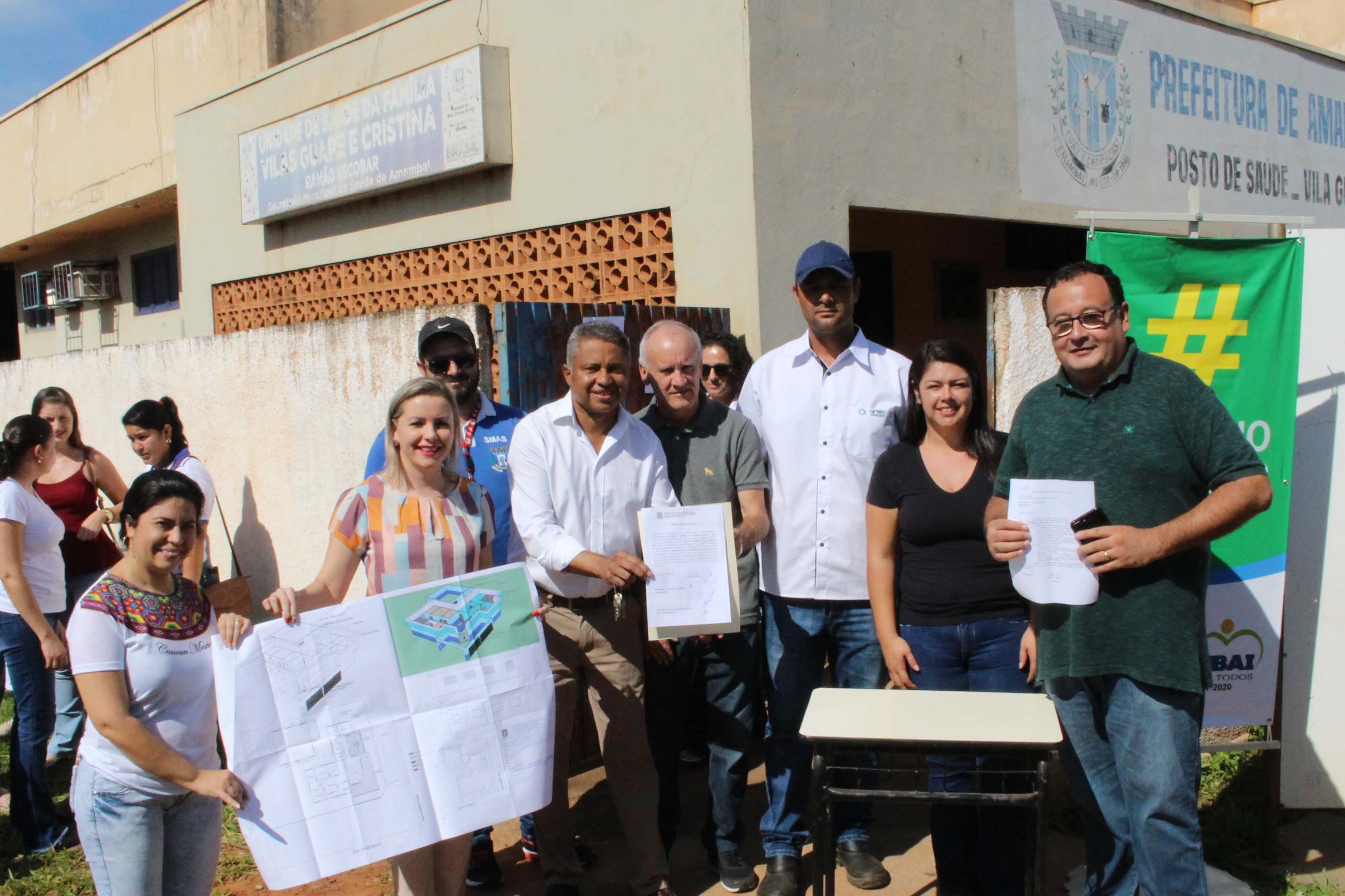 Prefeito de Amambai assina ordem de serviço no Posto das Vilas Guape e Doriane