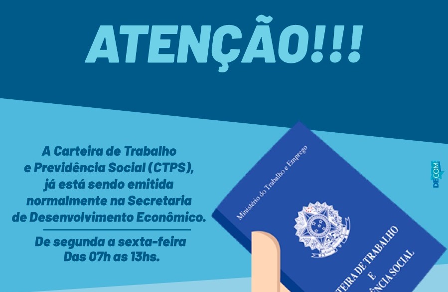 Carteiras de Trabalho já estão sendo emitidas normalmente em Amambai