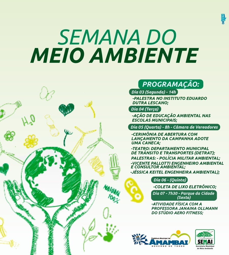 SEMAI realiza programação especial em comemoração a Semana do Meio Ambiente