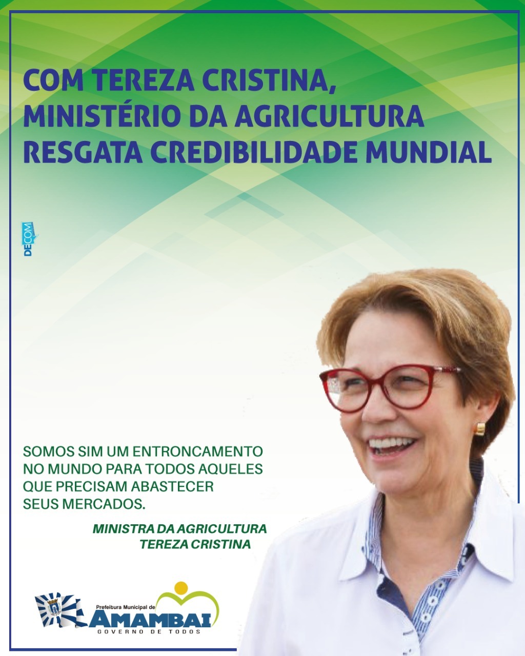 Com Tereza Cristina, Ministério da Agricultura resgata credibilidade mundial