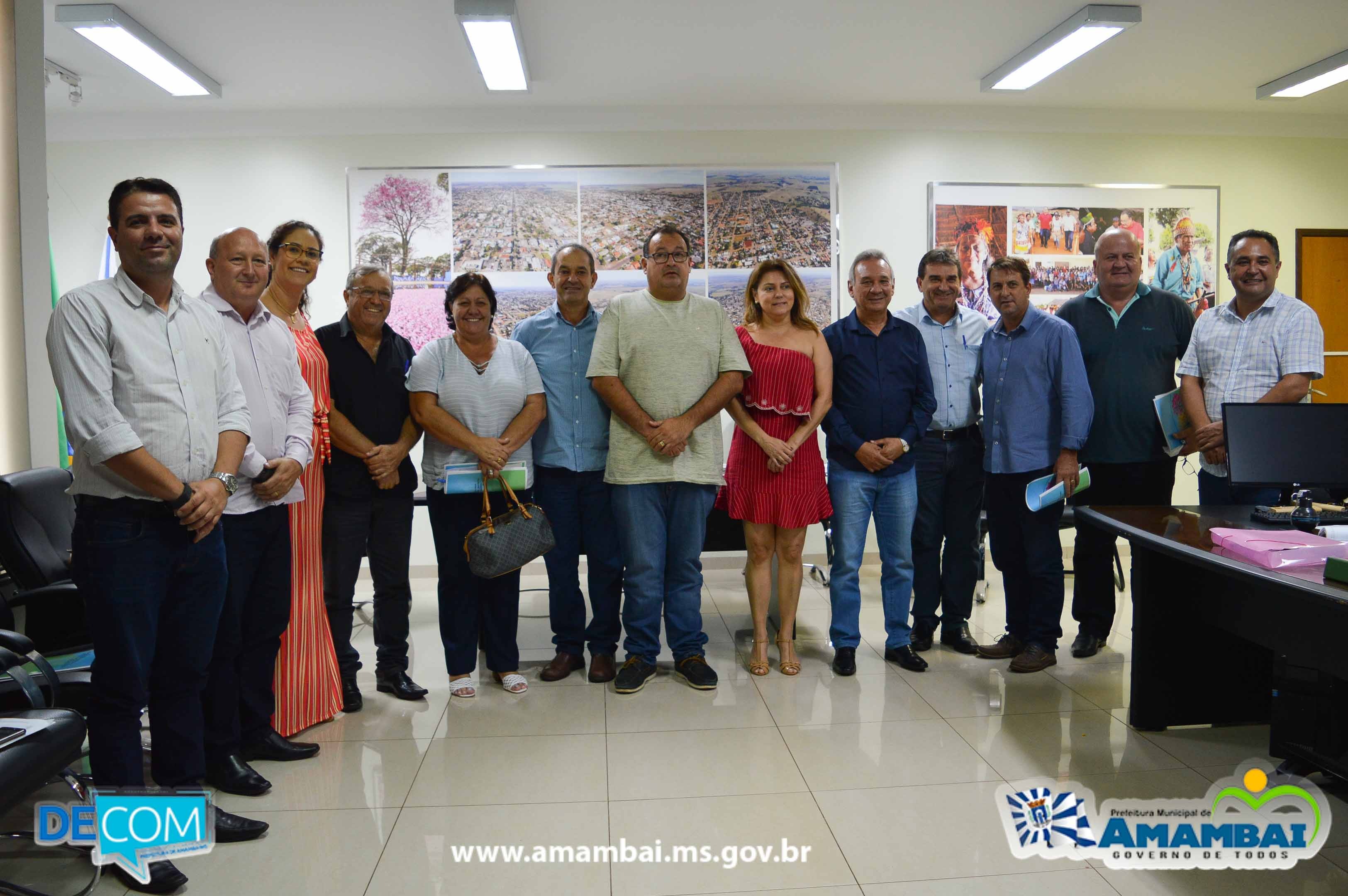 Prefeito de Amambai recebe prefeitos da região para assembleia do Conisul