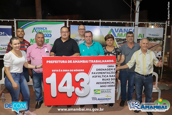 Prefeitura de Amambai assinou ordem de serviço para obra 143: drenagem e pavimentação do Residencial Nhu-Verá