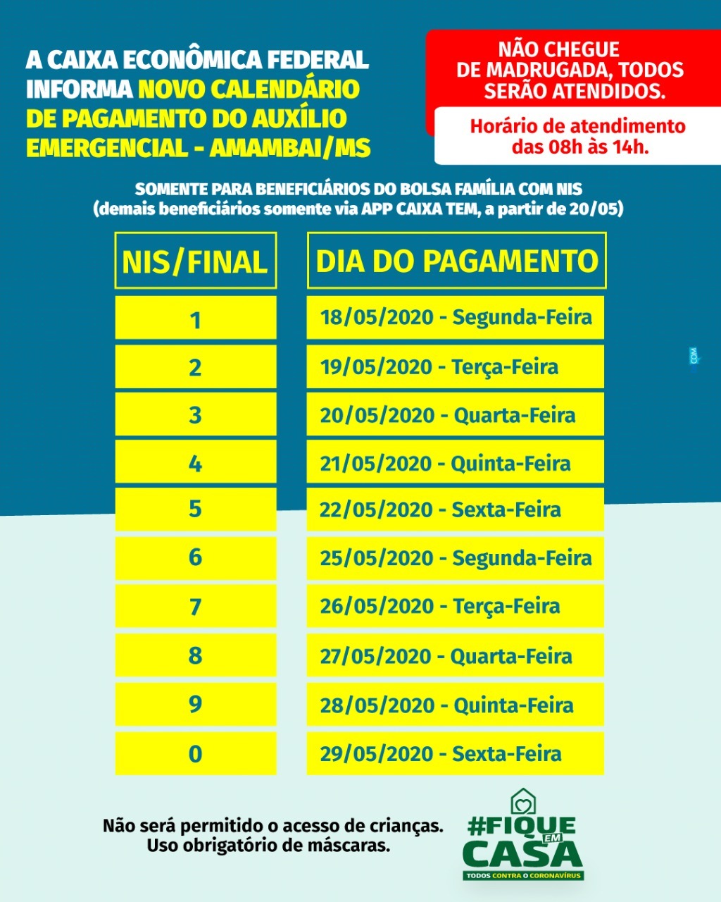 Auxílio emergencial: 2ª parcela começa a ser depositada na segunda-feira somente para beneficiários do Bolsa Família