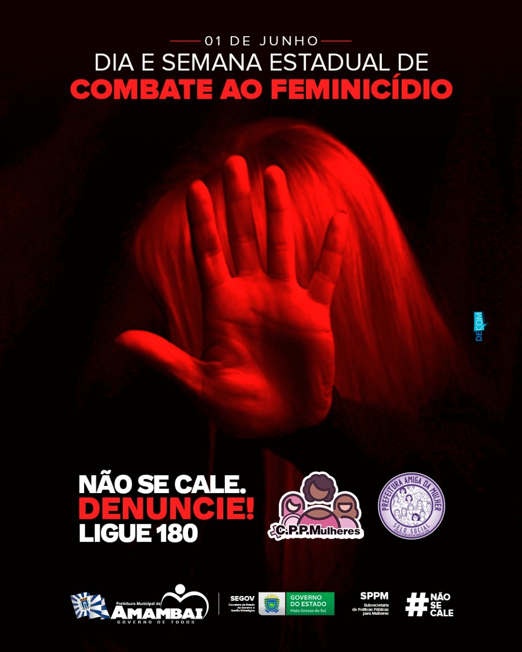 Começa hoje a Semana Estadual de Combate ao Feminicídio