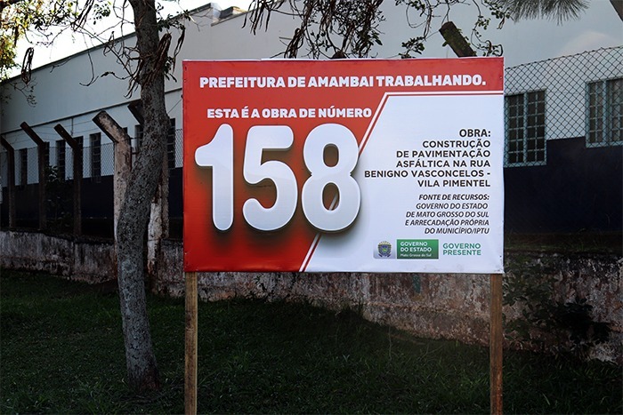 13 obras da região norte do município foram lançadas pela Prefeitura de Amambai nesta segunda