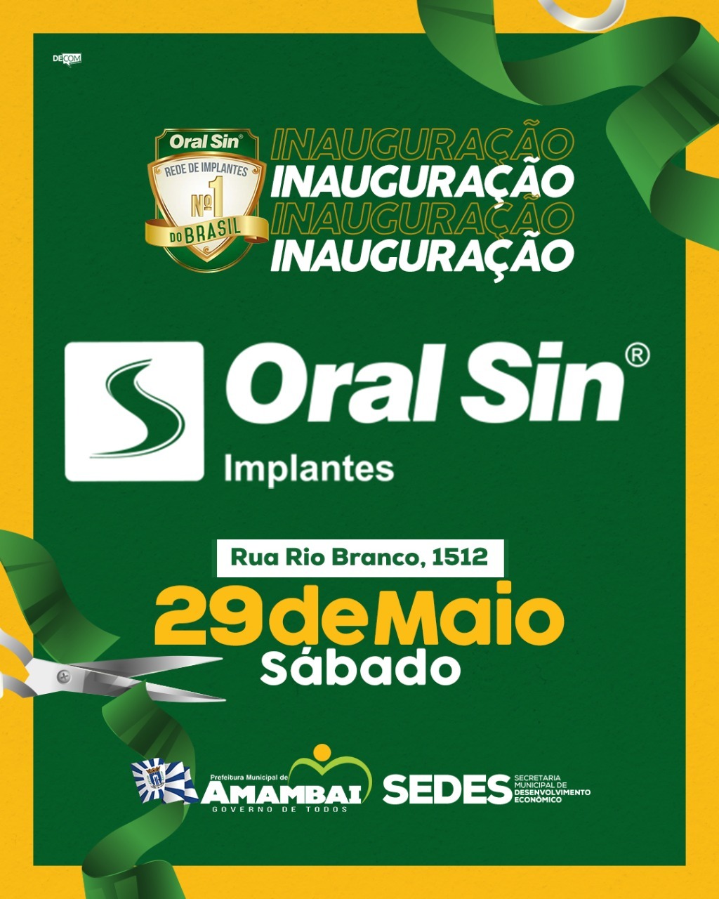 Com o compromisso de transformar vidas por meio de sorrisos, Oral Sin é inaugurada em Amambai neste sábado