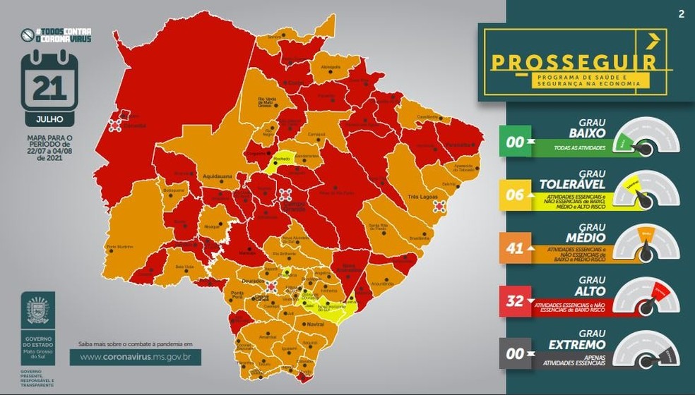 Com bandeira laranja no Prosseguir MS, Decreto muda Toque de Recolher para 23h em Amambai