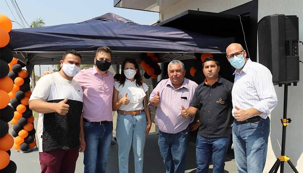 Durante comemorações dos 73 anos de Amambai, empresa Intech Telecom foi reinaugurada em novo endereço