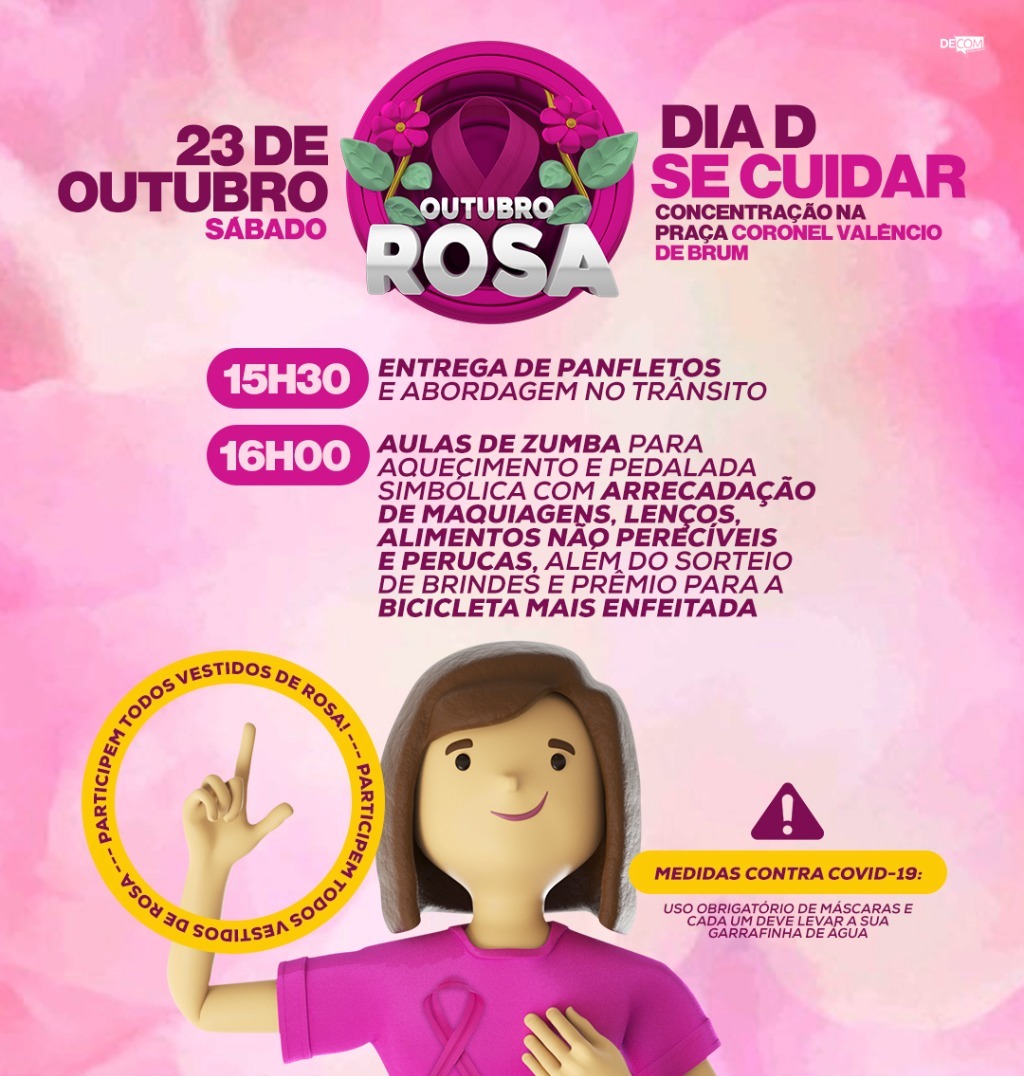 Prefeitura de Amambai realiza ações da Campanha Outubro Rosa para população neste sábado