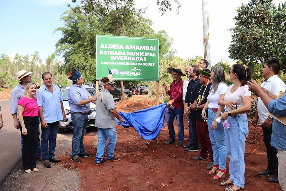 Inauguração: Aldeia Amambai se torna a primeira comunidade indígena com estrada asfaltada no Brasil
