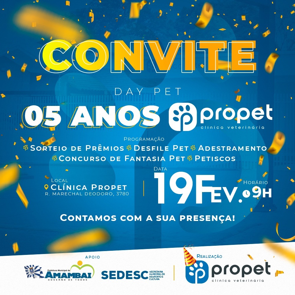 Comemorando cinco anos em Amambai, Propet realiza Day Pet neste sábado