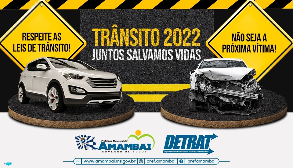 Detrat desenvolve projeto de educação para o trânsito no município de Amambai
