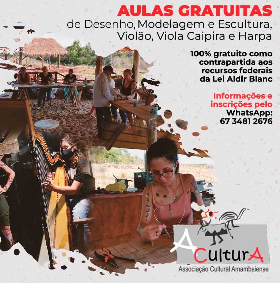 Associação Cultural Amambaiense abre inscrições para aulas gratuitas de manifestações artísticas