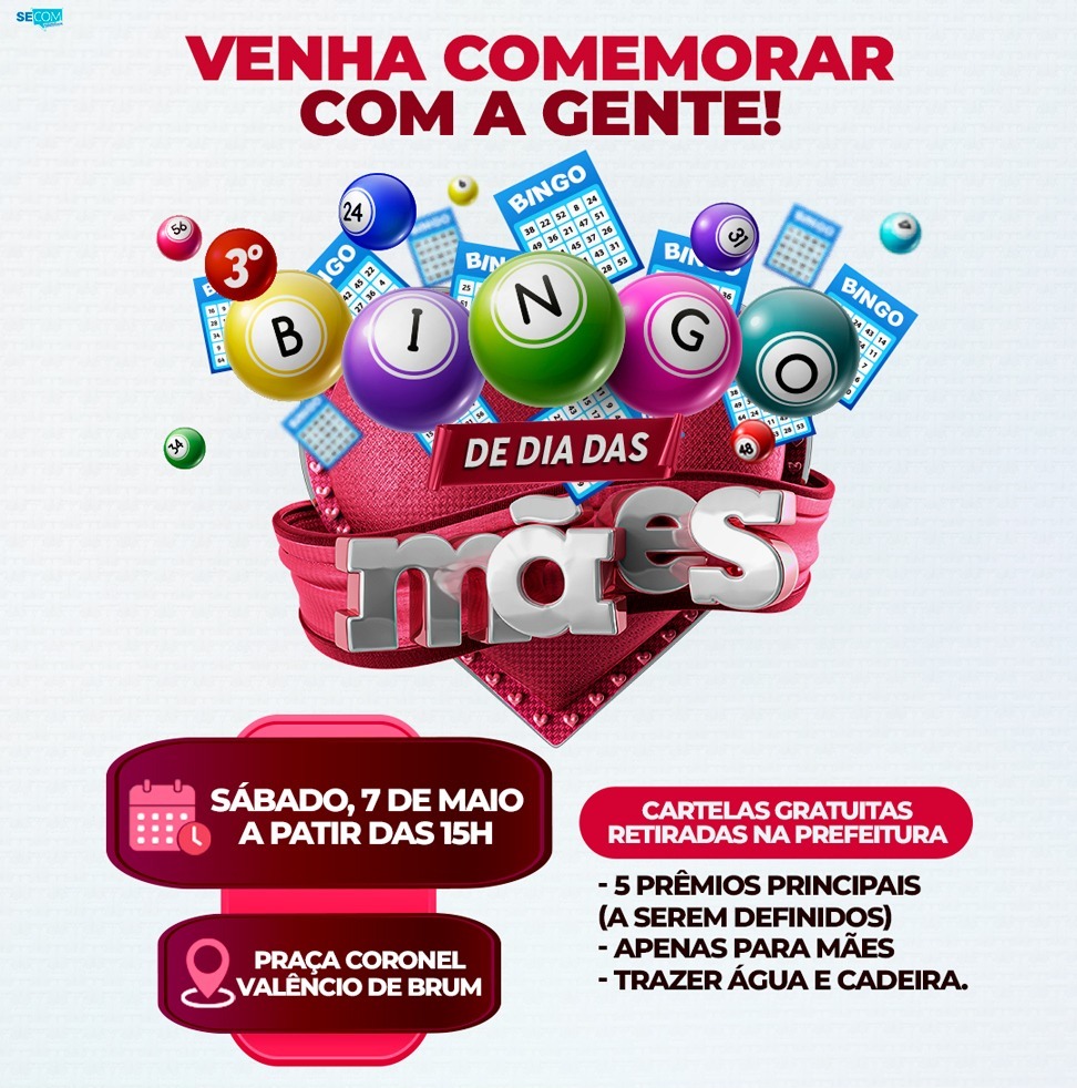 Em celebração a todas as mães de Amambai, Prefeitura Municipal realiza 3º Bingo de Dia das Mães no dia 7 de maio