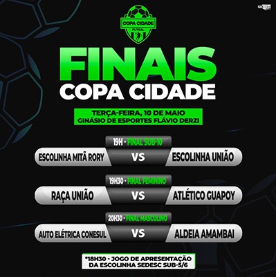 Prefeitura de Amambai realiza grande final da Copa Cidade de Futsal nesta terça-feira