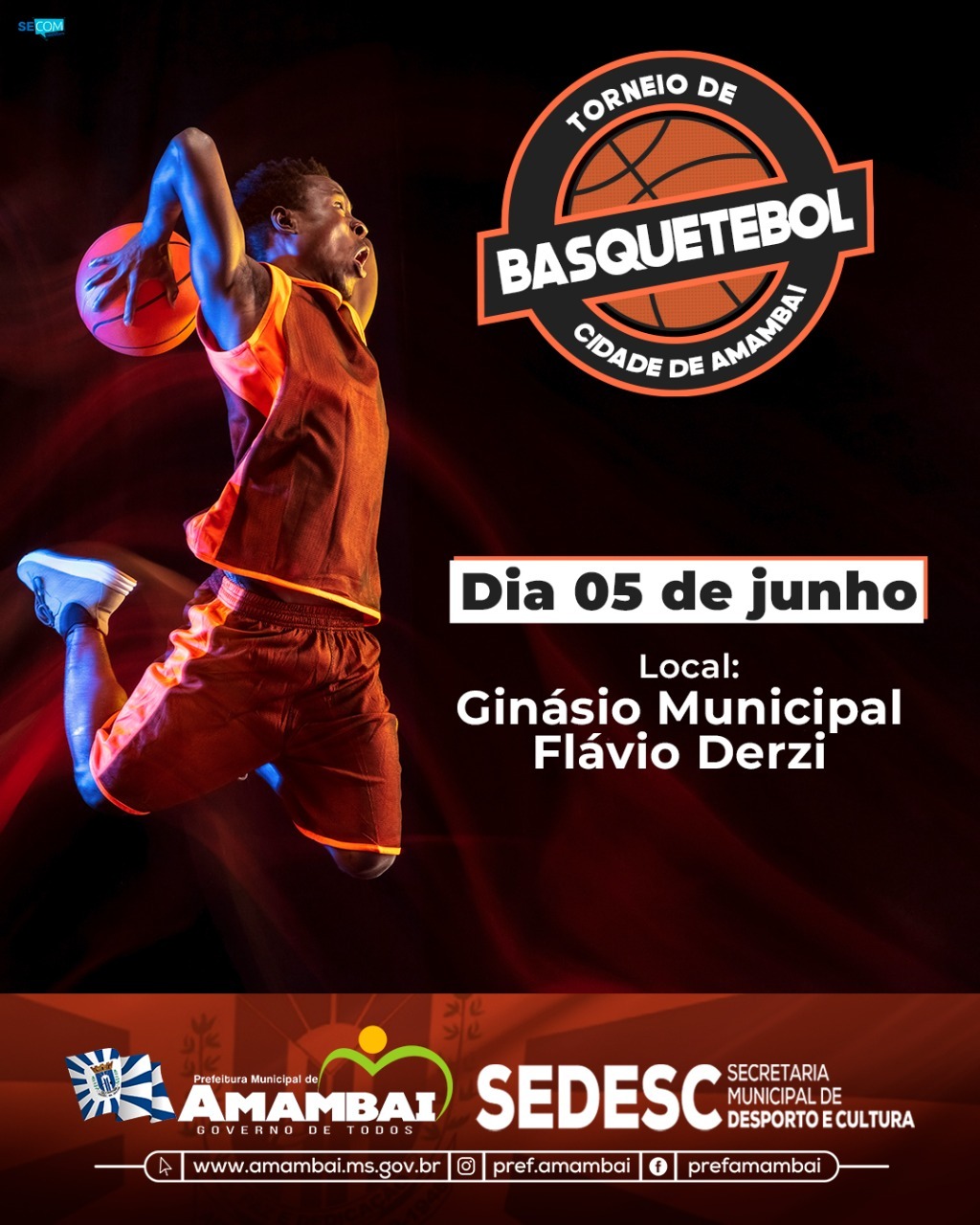 Torneio de Basquetebol movimenta o cenário esportivo amambaiense no próximo domingo