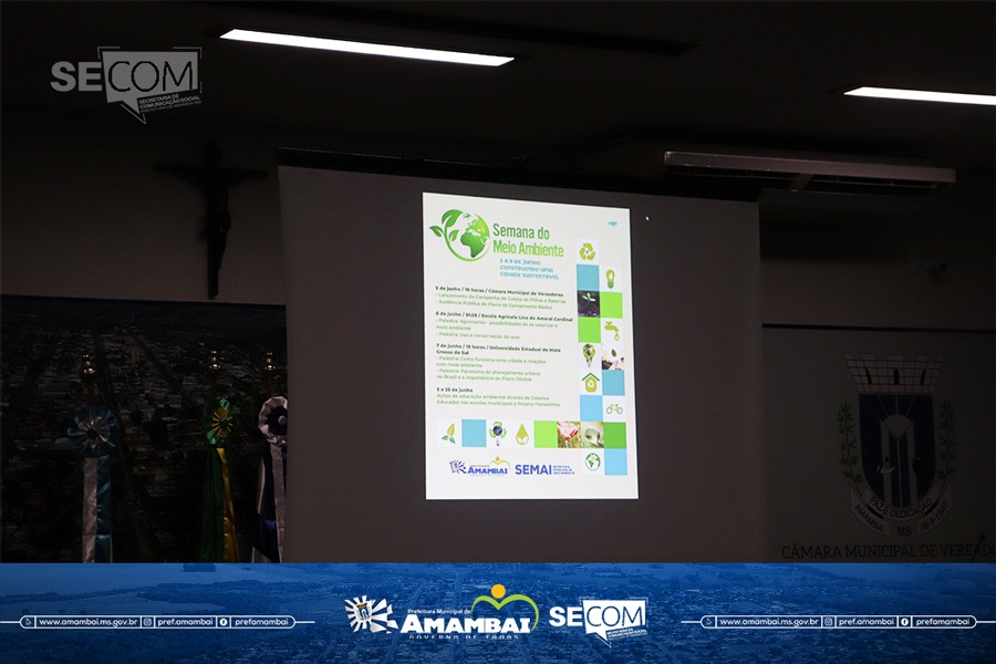 Audiência Pública sobre o Plano de Saneamento Básico de Amambai abre Semana do Meio Ambiente