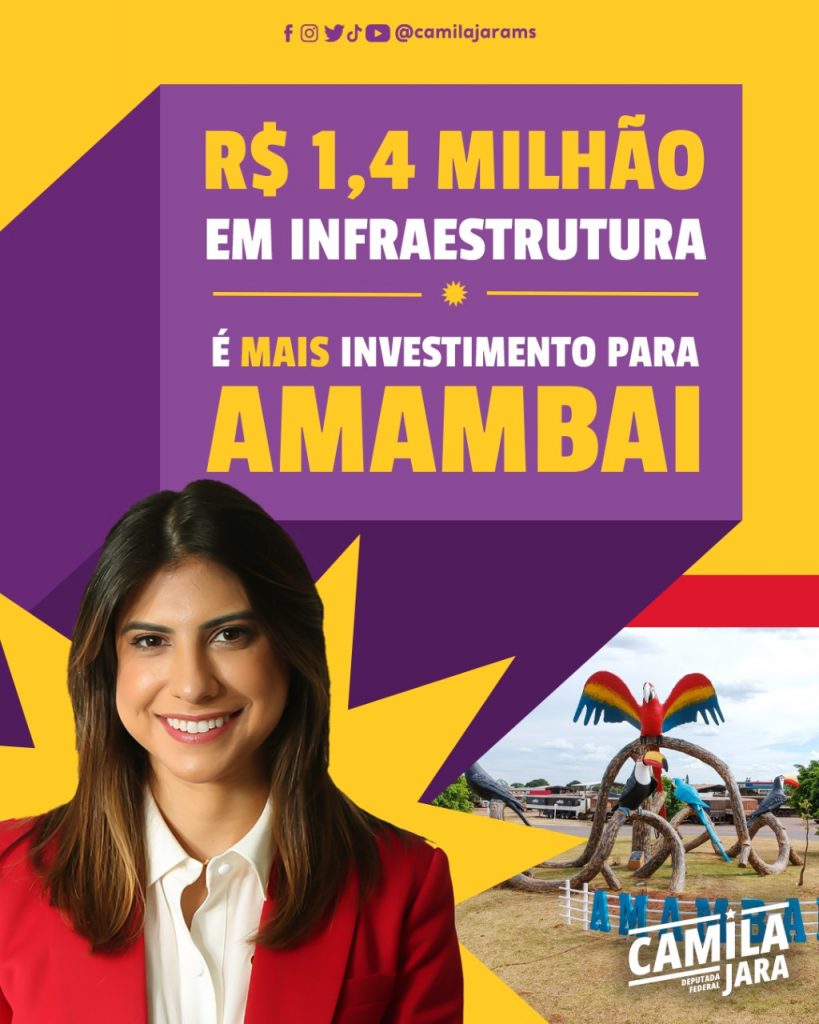 Amambai receberá duas emendas da Deputada Federal Camila Jara: R$1,4 milhão para infraestrutura e R$80 mil para povos originários