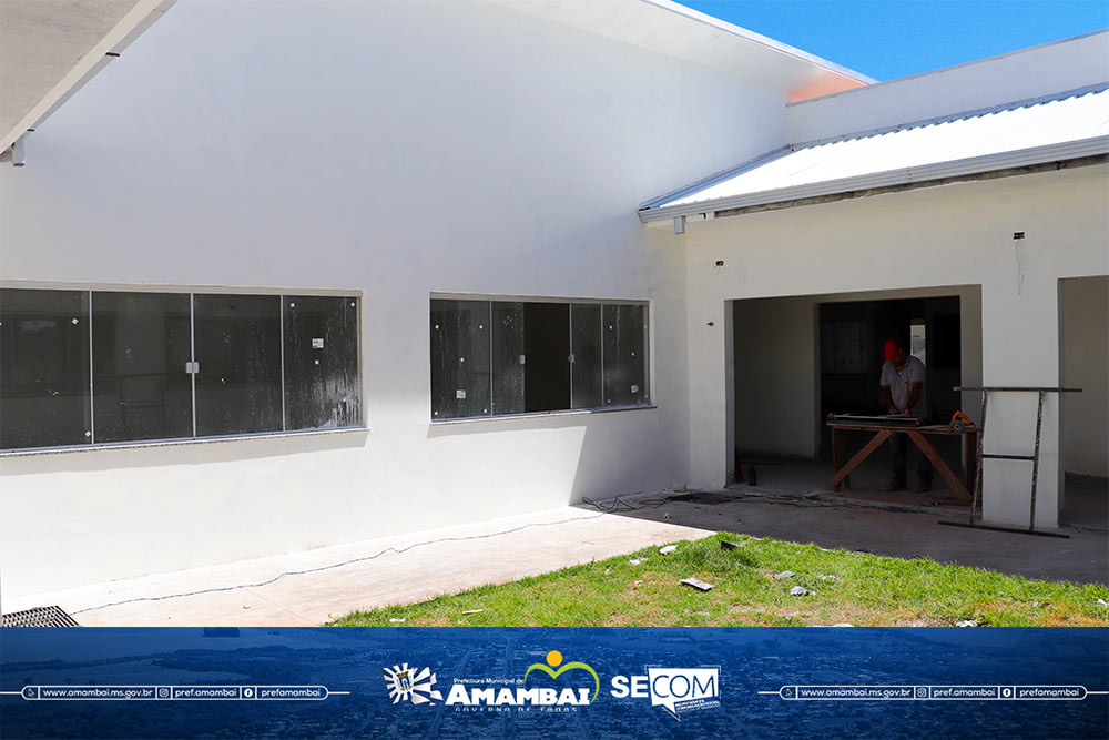 Obras do Centro de Atenção Psicossocial de Amambai estão na fase de acabamento