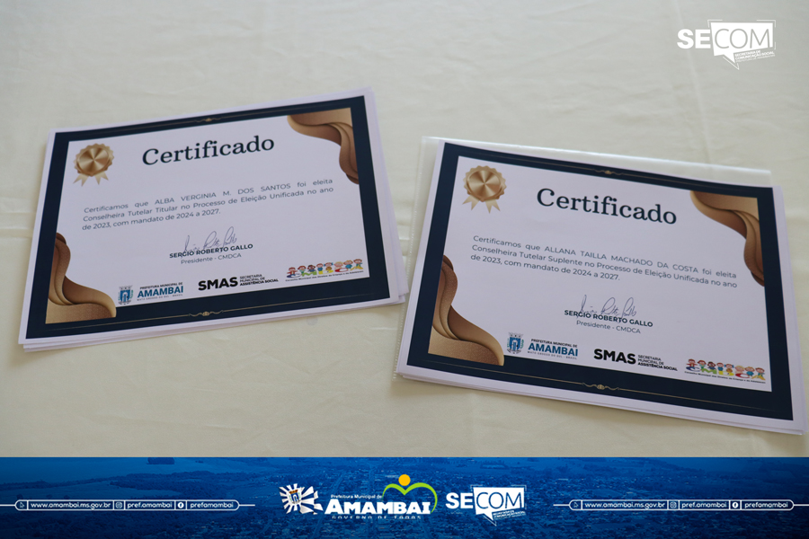 Conselho Municipal dos Direitos da Criança e do Adolescente empossa novos Conselheiros Tutelares de Amambai