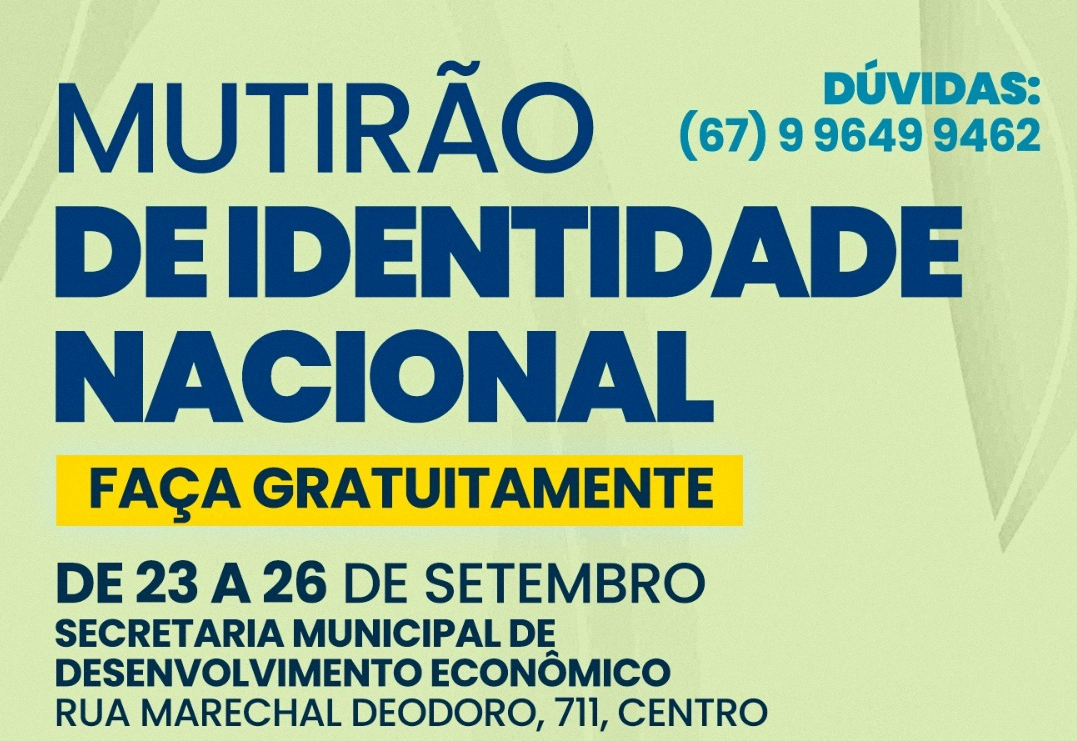 Mutirão da Identidade Nacional já iniciou em Amambai