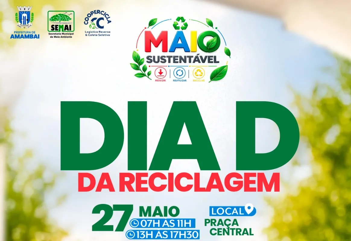 Dia da Reciclagem mobiliza comunidade para descarte correto de materiais em Amambai